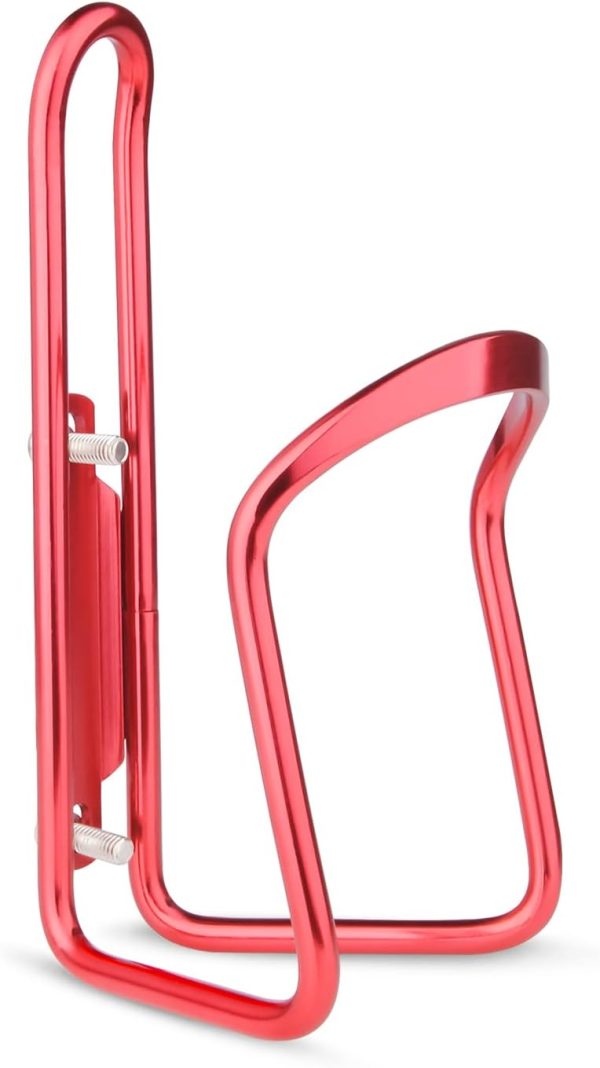 Bike Water Bottle Cage, 1Pack Cycling Bicycle Water Bottle Cage Holder Bracket for Mountain Bike MTB Road Bike, Bike Accessories, Made of Lightweight Aluminum Alloy (Red)