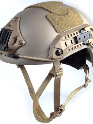 Adjustable Maritime 10 Level of Kevlar Fibre Protective Helmet Tan DE
