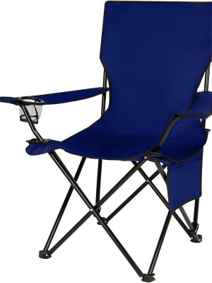 Upgrade Large Camping Chairs,Folding Camping Chair Outdoor Portable Chair Foldable Lawn Chair Support 330lbs,Outdoor Camp Chair with Cup Holder&Side Bag for Fishing Outside Sports (A-Large Navy Blue)