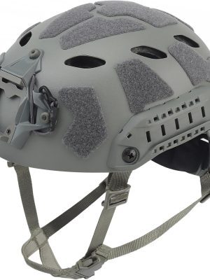 Lightweight Tactical Fast Helmet, Military Integrated Helmet with NVG Mount Base, Side Rails,Pre-Slotted Headset Strap for Outdoor Sports,