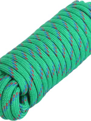 50227 3/8" x 50 Ft Diamond Braided Rope Extra Strength-Sunlight and Weather Resistant, Multicolor